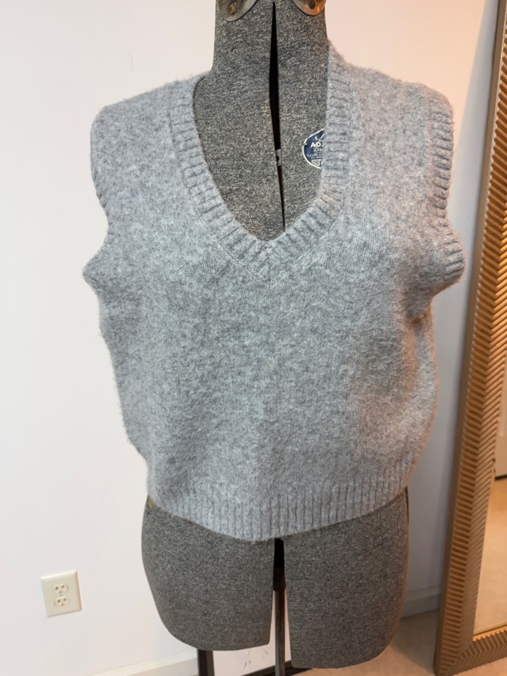 J. Crew Heather Gray V-Neck Sleeveless Sweater Vest